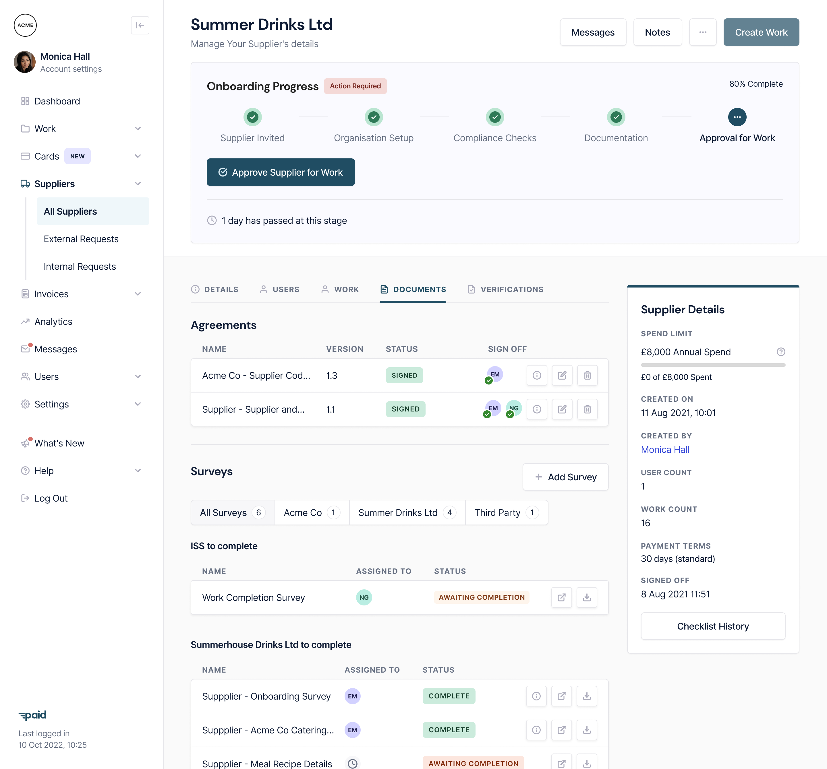 Paid Project Setup Payment Sample